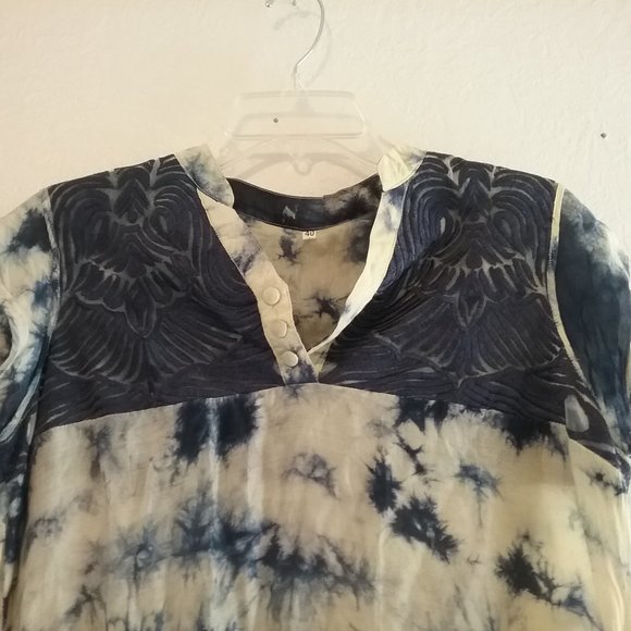 Tie Dye Embroidered Maxi Dress - Picture 5 of 12